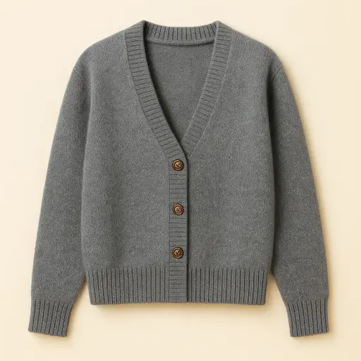 Soulhouette Signature Simple Cardigan - Grey