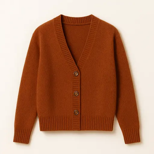 Soulhouette Signature Simple Cardigan – Brown